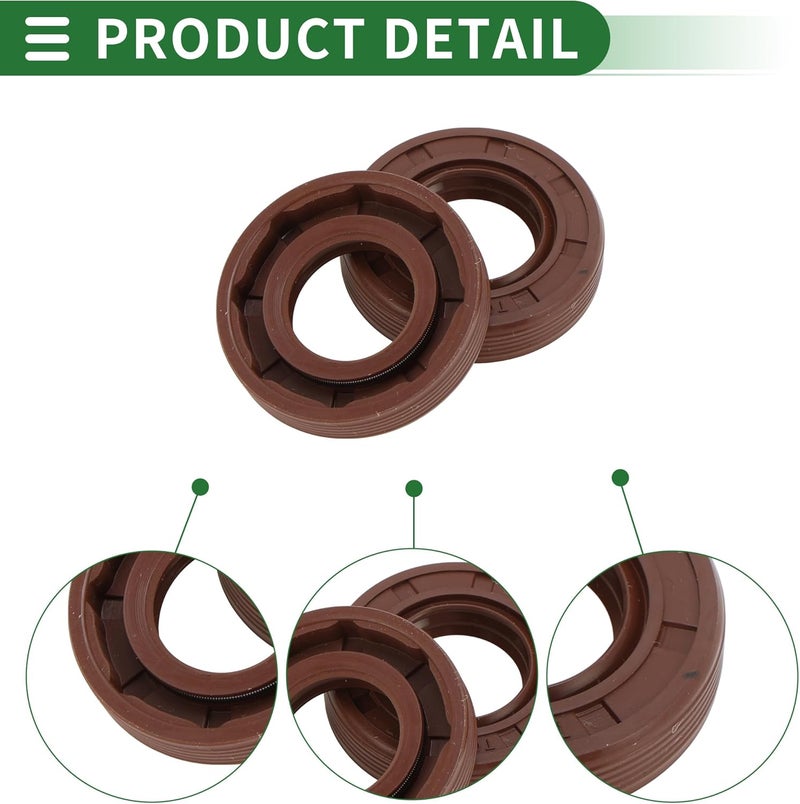 Partuto Universal Oil Seal TG4 Lip Seal Ring Rotary Shaft Seal 17x32x7mm High Pressure FKM Rubber Brown 5 Pcs - Image 5